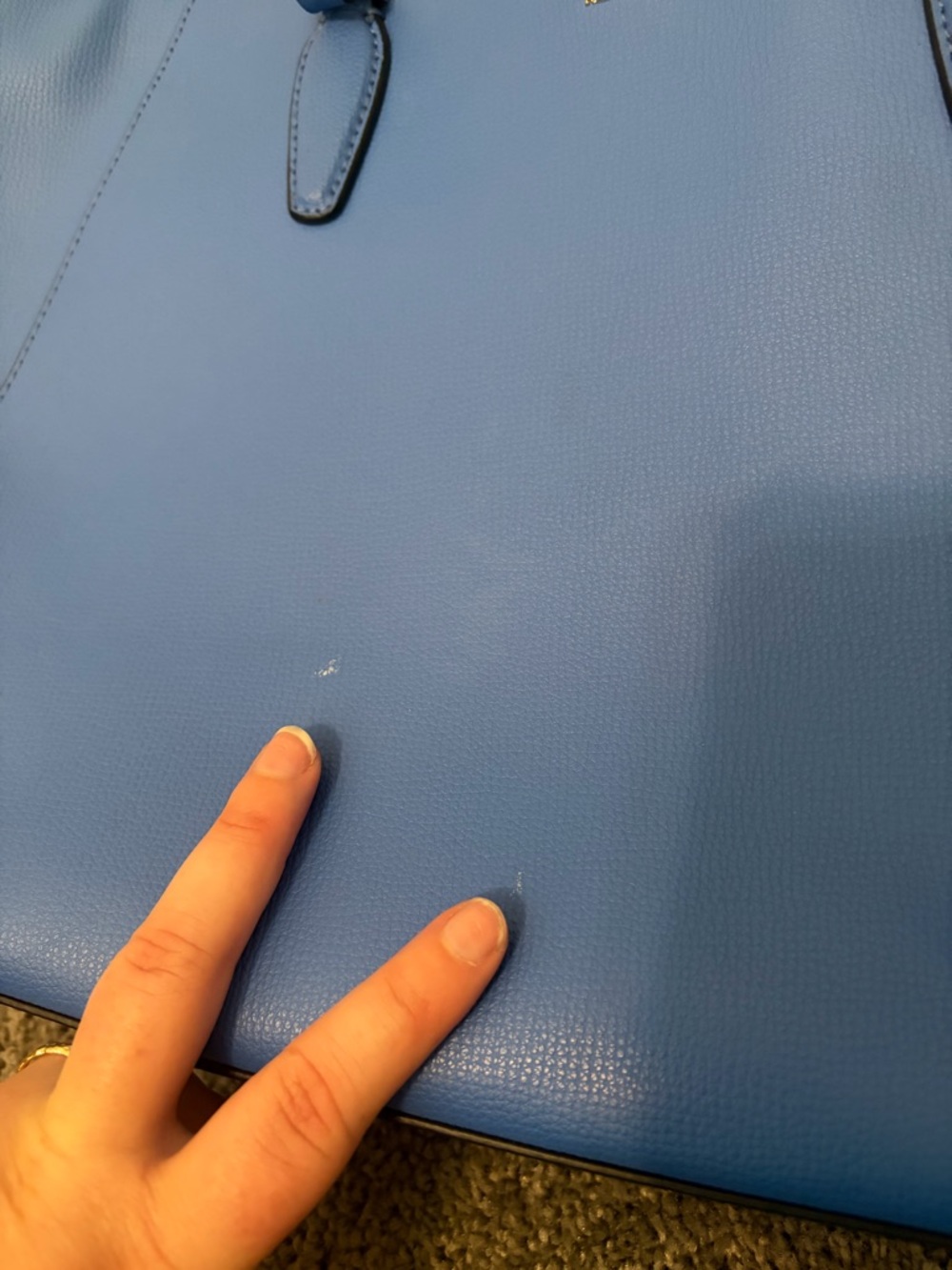 Kate Spade New York Blue Leather Tote textured - Picture 4 of 6